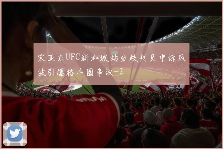宋亚东UFC新加坡站分歧判负申诉风波引爆格斗圈争议